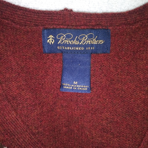 Brooks Brothers | Lambswool Argyle V-Neck Pullover Sweater Size Womens Medium - Picture 10 of 14